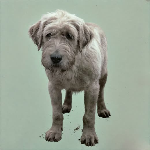 A clean, freshly dried dog